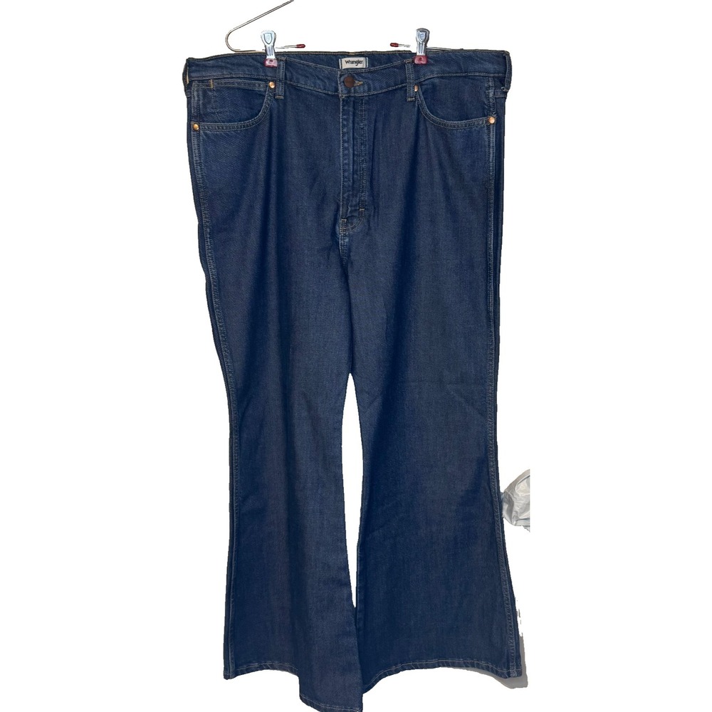 Wrangler Women's Jeans Wanderer High-Rise Flared Retro Denim Wash Blue 35X30 NWT